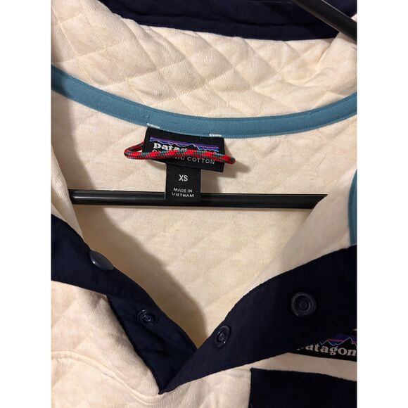 Patagonia Organic Cotton Quilt Snap T Pullover Cream XS - Picture 4 of 5